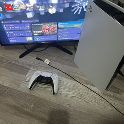 Gaming Setup, Ps5 Monitor Controller Headset 