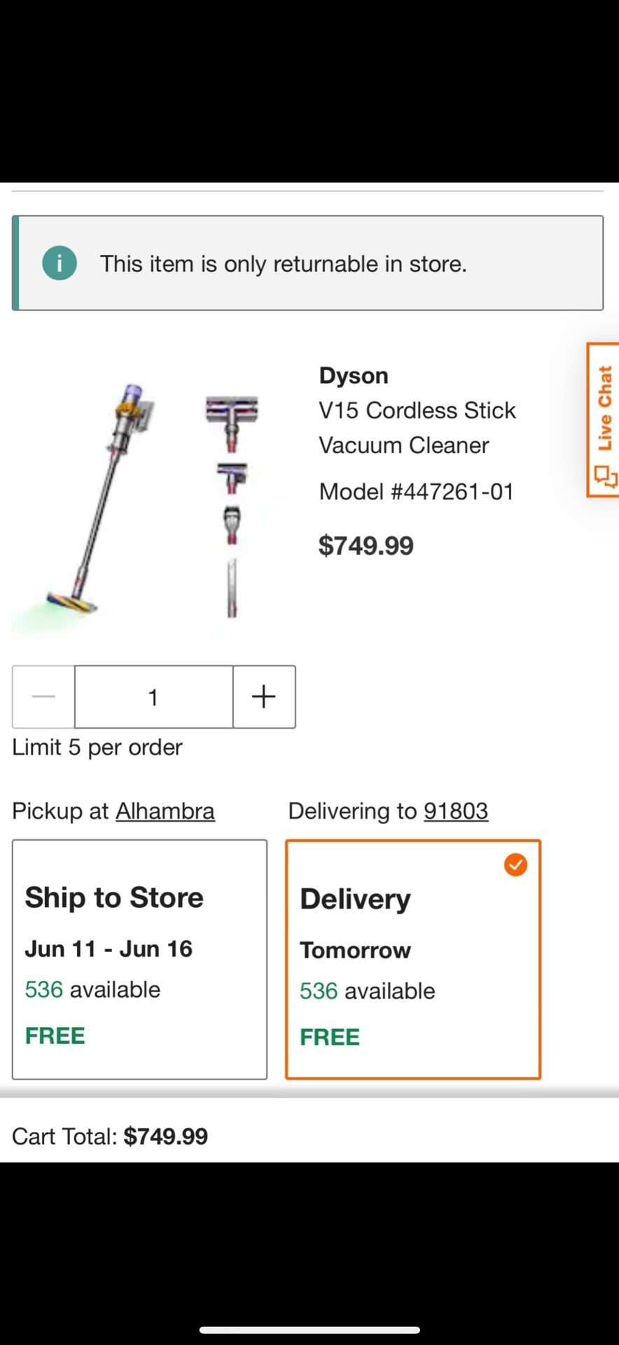 Dyson Vacuum Cleaner V15