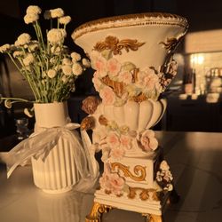 cherub vintage planter 