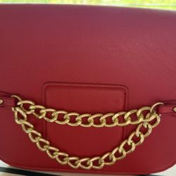 Women”s Crossbody Chain Strap Purse In Red 
