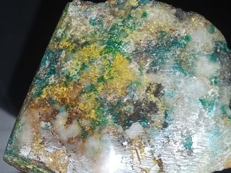 Native Gold  in Copper Quarts Matrix Host Rock!!!