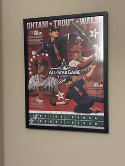 Angels Ohtani Trout Walsh MVP Poster & Frame