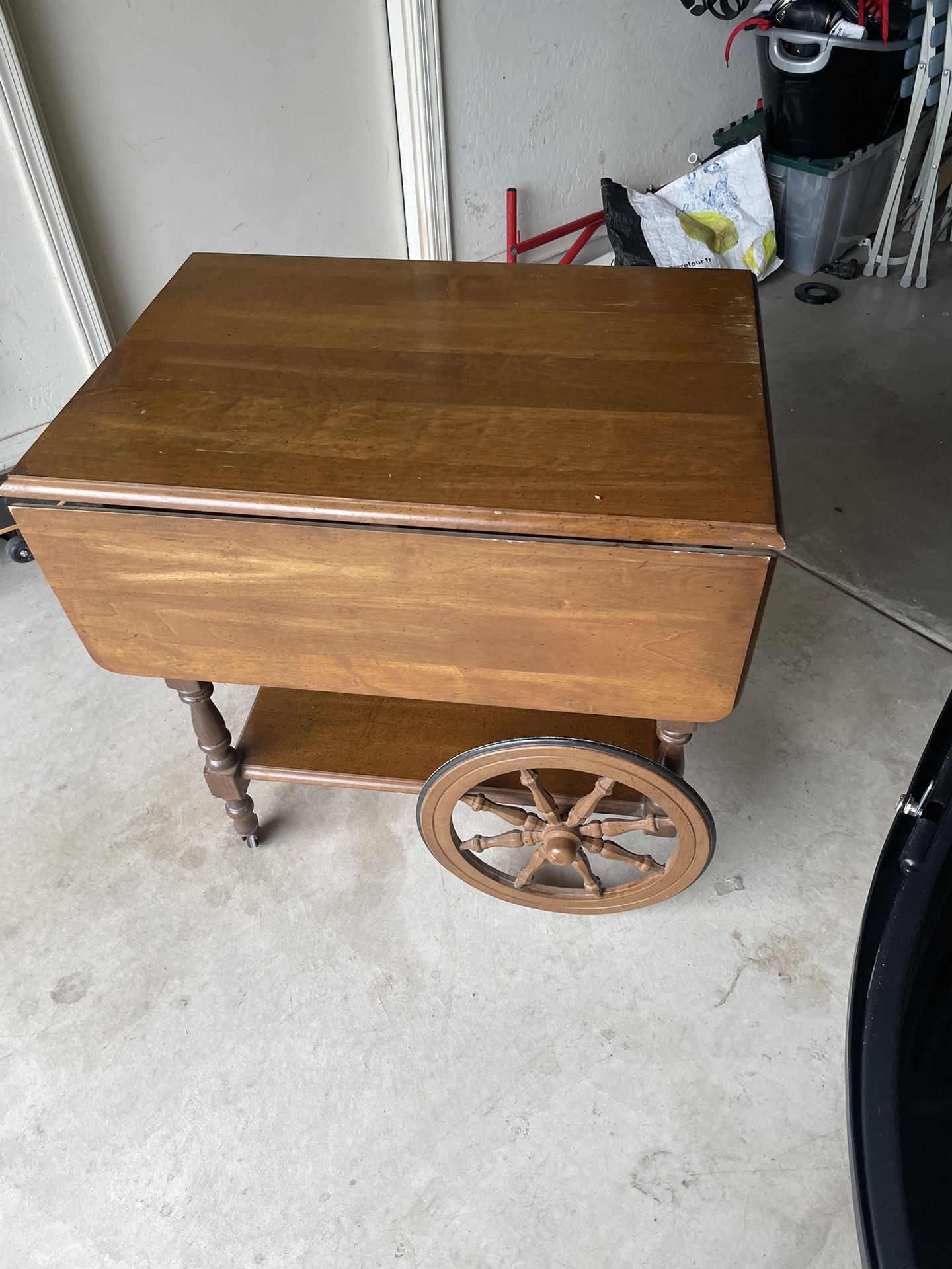 Antique Rolling Tea Cart