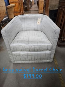 Chair Swivel Gray Fabric We are located at 2811 East Bell road. Another Time Around Furniture.