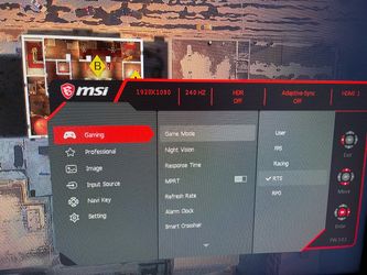 31.5 inches 240hz MSI curved monitor