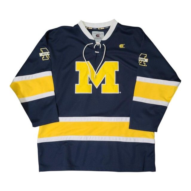 Vintage Michigan Hockey Jersey Size Large XL