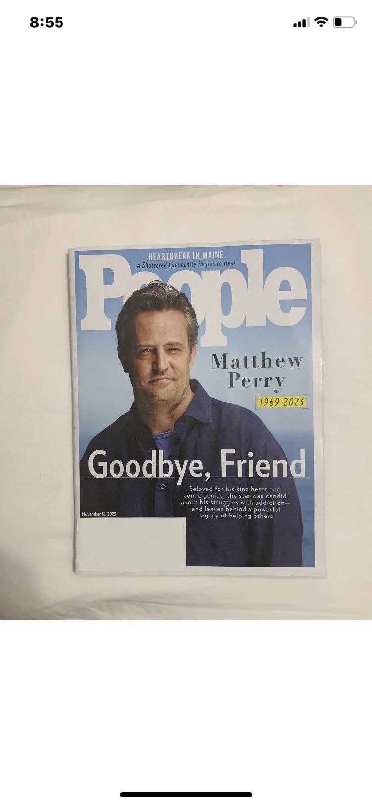 People Matthew Perry “Goodbye Friend” November 13, 2023 Magazine