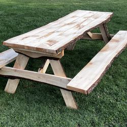 Live Edge Picnic Table