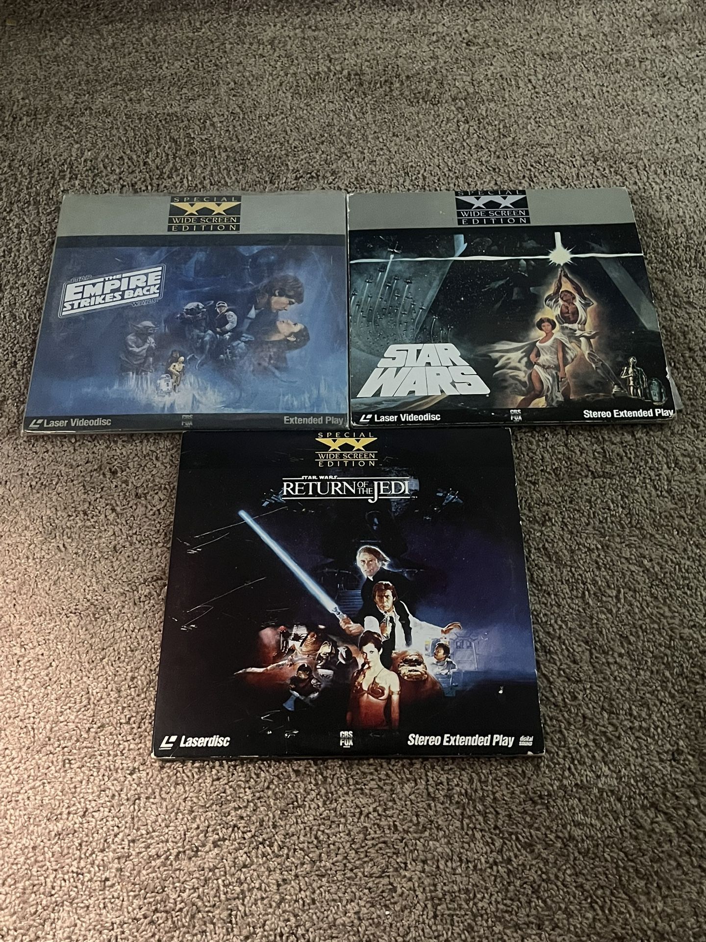 1 Set Of Three Vintage Laser Disk