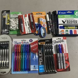 Assorted Full Size Pens and Markers Mixed Box