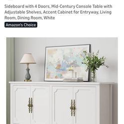 Console Table Cabinet Storage