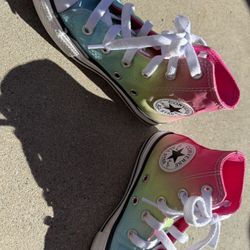 Girls Youth Rainbow Converse Size 12