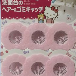 Hello Kitty Garbage Catcher/Drain Filter 6 piece 
