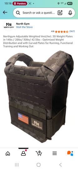 Northgym Adjustable Weighted Vest