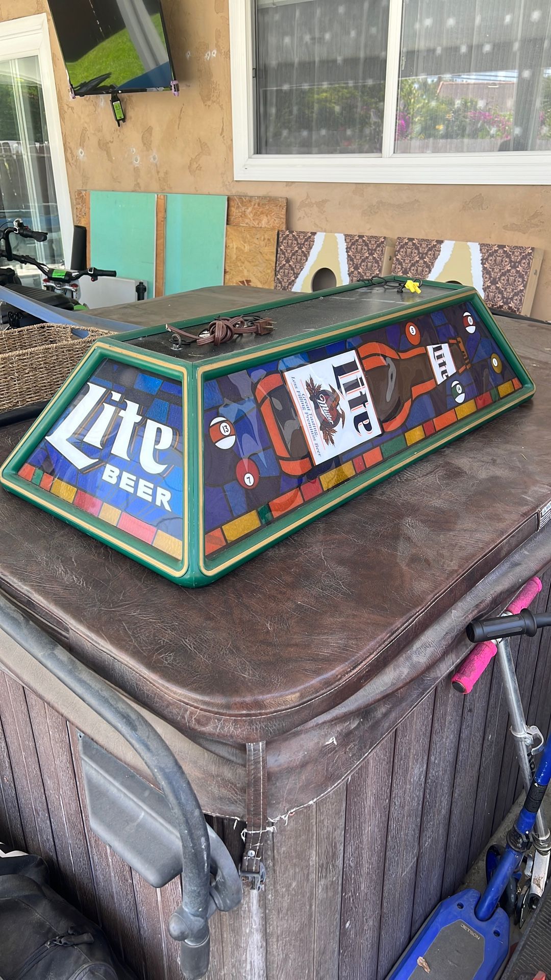 Miller Light Pool Table Light