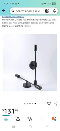 Double Headed Wall Lamps 2pack ($130 Retail Value)