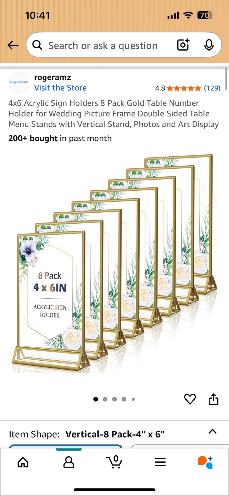 4x6 Acrylic sign Holders