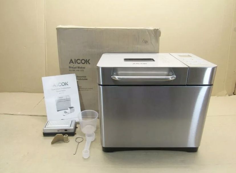 Aicok 2.2lb bread maker stainless steel mod-013