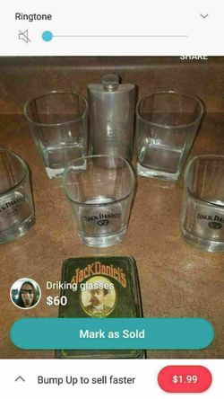 Set of glasses and cards Jack Daniels collection