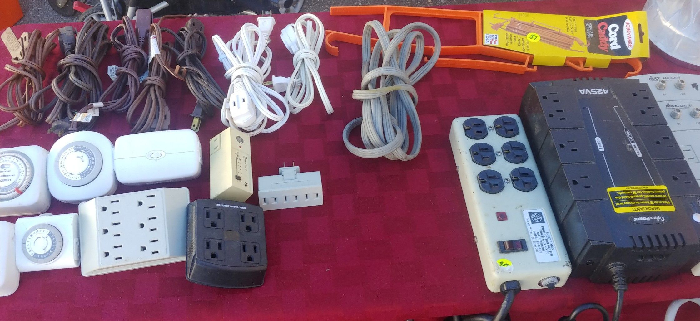 Timers, cords, surge boxes