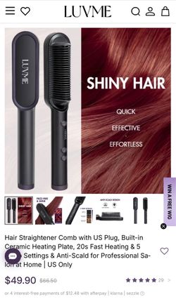 LUVME Hair Straightener Comb