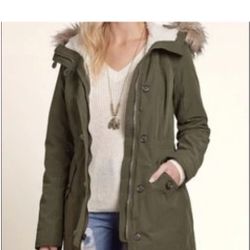 Hollister Jacket Small Women's Green Coat