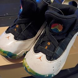 NIKE AIR JORDAN  6 RINGS BLACK/ GREEN TODDLER SHOES 6C