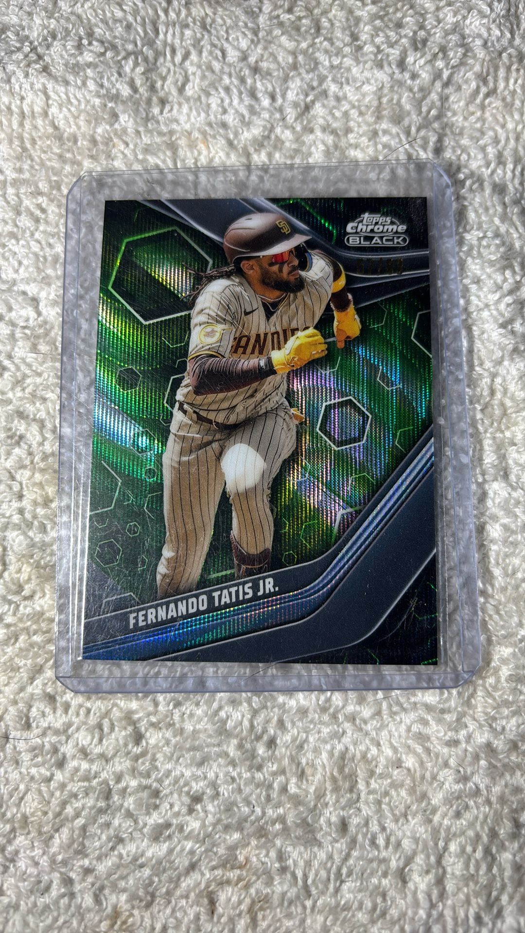 2023 Topps Chrome Black Fernando Tatis Green Wave Refactor 57/99