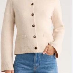 Khaite Inspired Structured Cardigan 