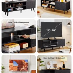 58 Vintage TV stand, which can hold a TV under 70 inches, can also be used as a storage locker