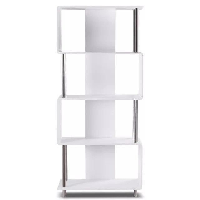 Modern 4 Shelf Bookcase