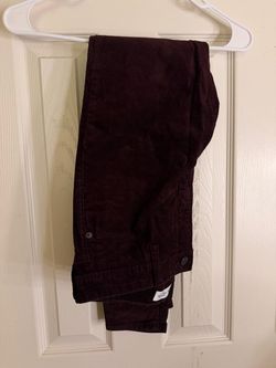 Burgundy corduroy pants