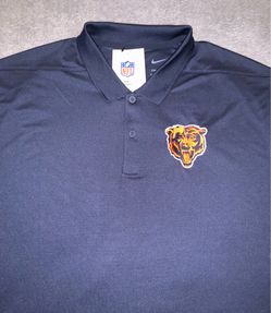 Chicago Bears Nike Polo Shirt Mens Extra Large Blue Dri-Fit Victory NFL NWT