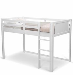 Delta children White Wood Twin Loft Bed Frame