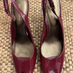 Dark Red Heels By Hannah Size 6-new