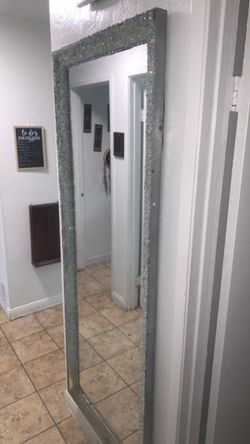 Sparkly large long mirror