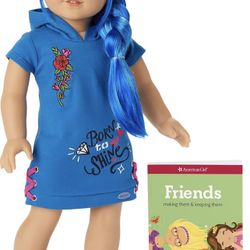 American Girl Truly Me 18-inch Doll #90 with Blue Eyes, Long Blue Hair, and Light-to-Medium Skin