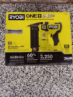 BRAD NAILER 18GA RYOBI 18V TOOL ONLY