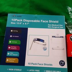10 Face Shields 500 Gloves