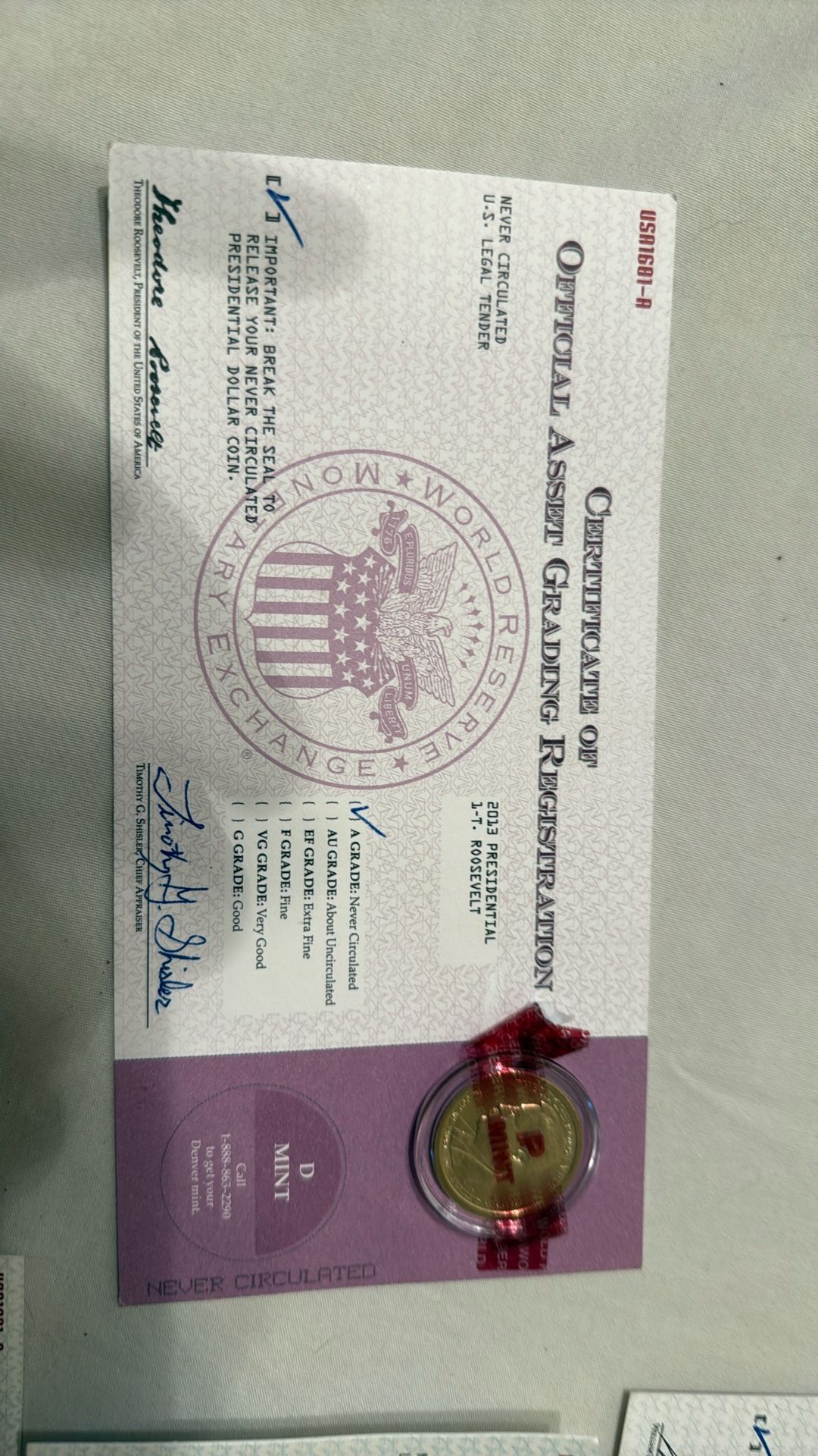 Presidential Dollars Never Circulated For Quick Sale!!