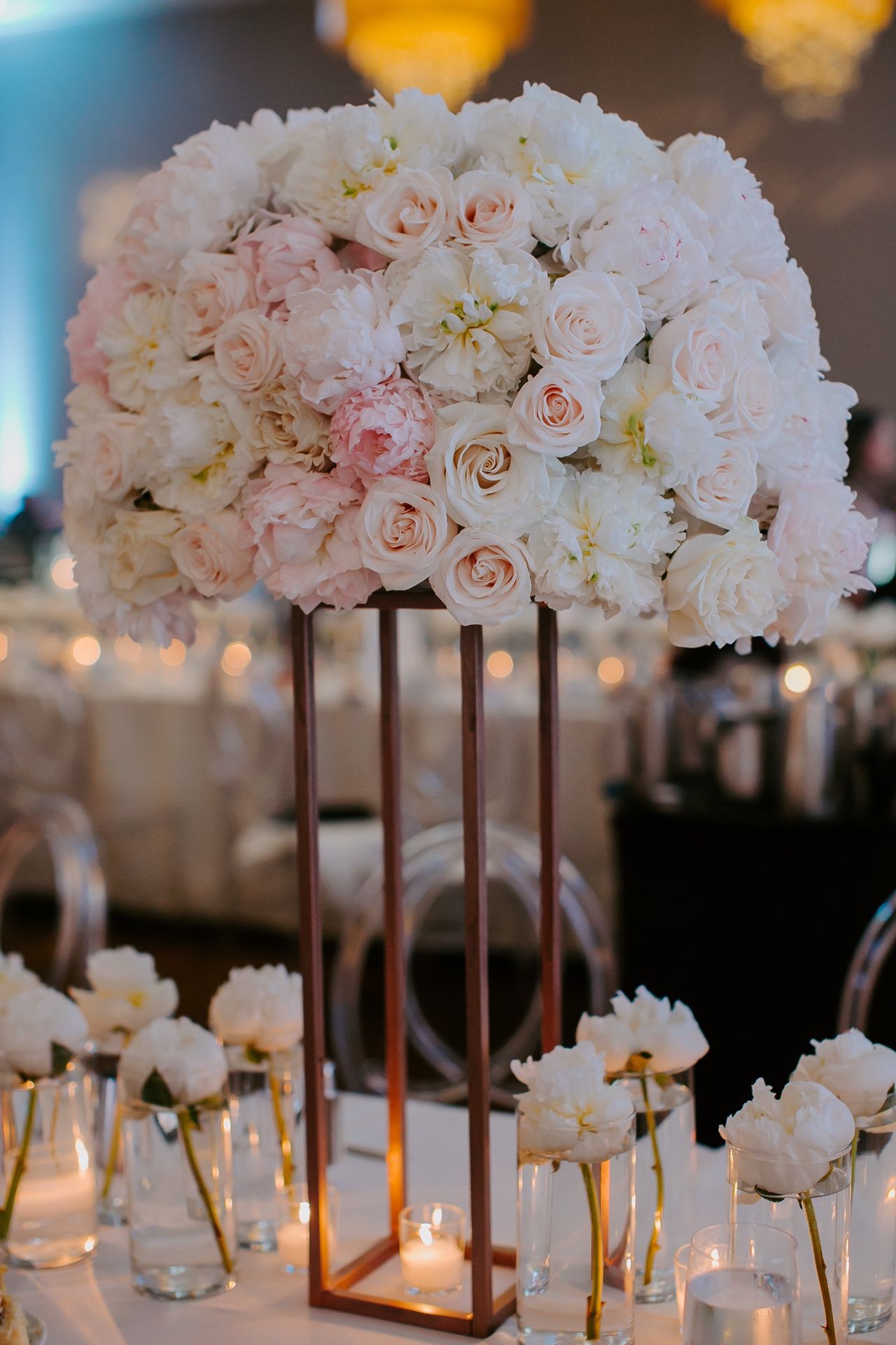 Rose/Gold Metal Flower Stands- Wedding Decor