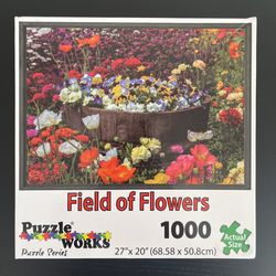PuzzleWorks Field Of Flowers Jigsaw Puzzle 1000 Piece