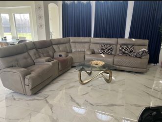 Recliner Living room sofa and glass center table