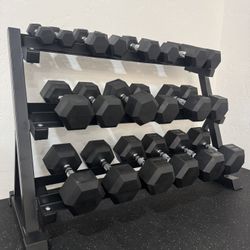 5-50 LB Dumbbell Set + Rack | BRAND NEW | FREE DELIVERY