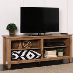 New Rustic Barnwood Finish Storage Console TV Stand for 60” TV