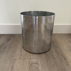 Silver Metal Plant Pot