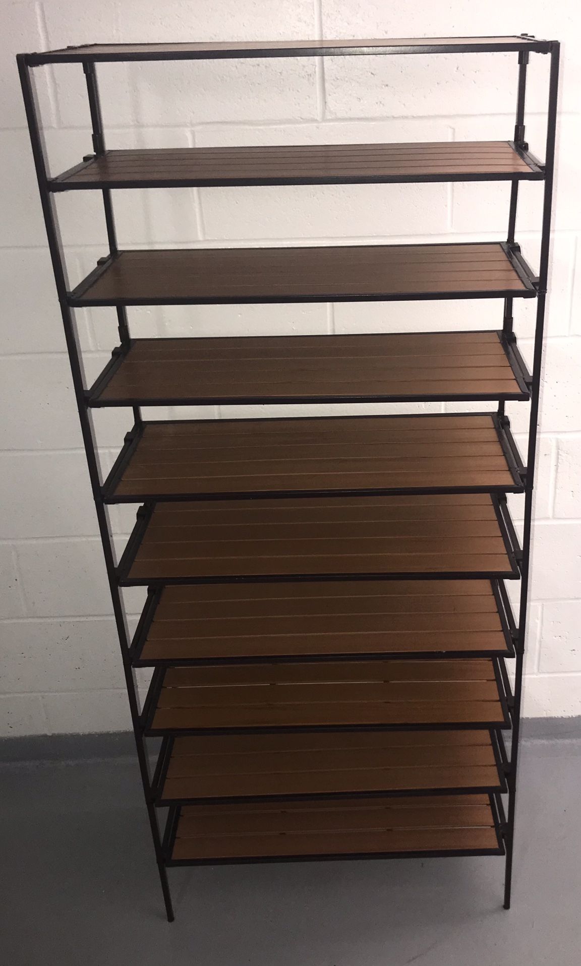 Seville Classics 2-Tier Iron Stackable Shoe Storage Rack