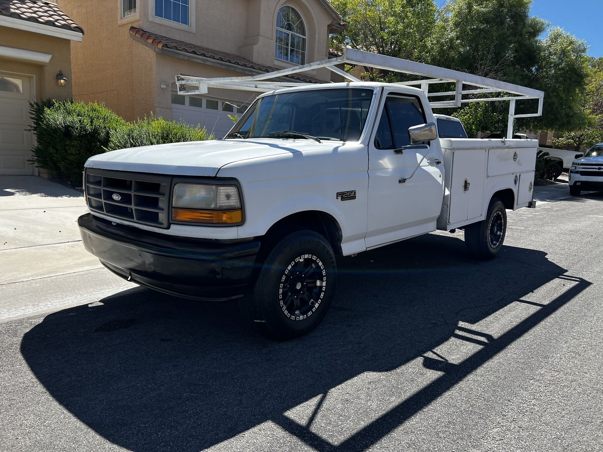 1992 F250 Single Cab Utility Service Bed Tool Boxes Over Head Racks