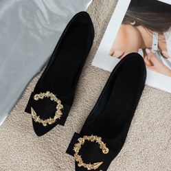 Cute Black Flat Shoes