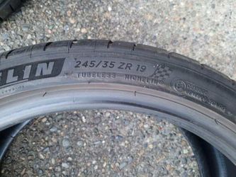 Tires: Two 245/35/ZR 19 Michelin